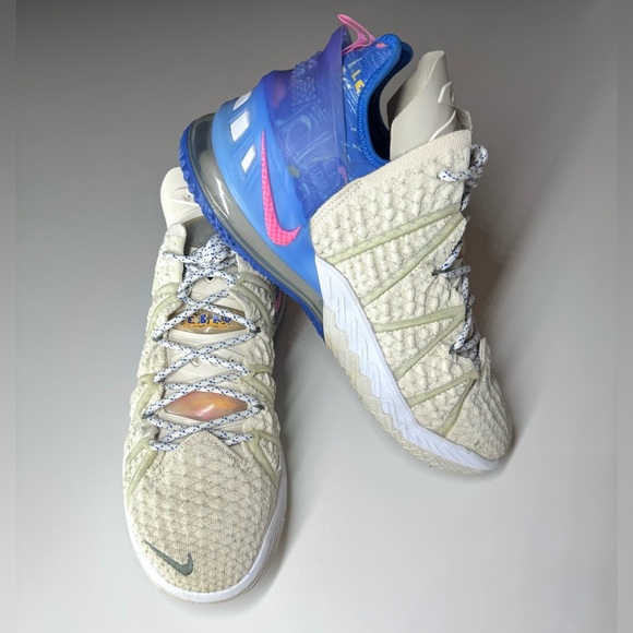 Nike LeBron XVIII 18 "Los Angeles By Day" Light Cream DB8148-200 Men's Size 10 - Picture 6 of 10